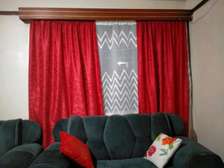 Wine Red Curtains and sheers