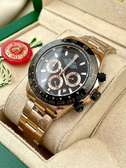 Rolex Daytona Oyester Black Gold Metal Men's Wrist Watch
