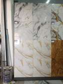 Elegant Marble Effect Porcelain Floor Tiles Glossy Finish