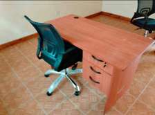 Small office study desk with a chair