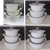 3pcs Ceramic  Serving Set -capacity  3ltrs, 2ltrs &1 ltr