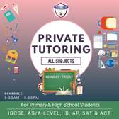 Private Tutoring Services (IGCSE, AS/A-Level, IB & SAT/ACT)