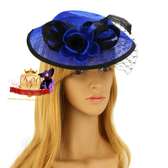 Blue/Black Flower Mesh Hat Fascinator