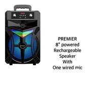 Premier 8inch Powered Rechargeable Speaker with Mic