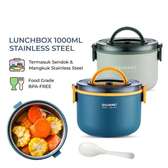 Heated Lunch Box Stainless Steel Round Lunch Box