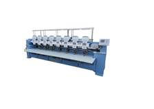 Industrial, eight-head, twelve-needle embroidery machine