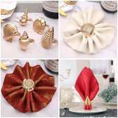 6pcs sea shell themed table napkin rings