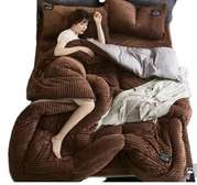 Velvet duvet with bedsheet and pillowcases