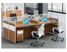 4 Way Computer Workstation With Drawers