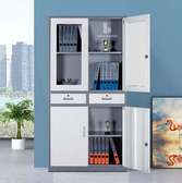 Office Cabinet: Half-Glass Office Storage Cabinet