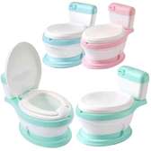 A potty training toilet with a realistic design