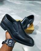 Black Kaisifeier Slip On Leather Laced Official Men Shoes