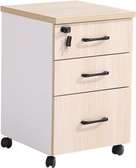 Lockable Mobile File Cabinet with Drawers