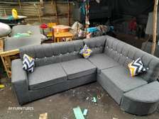 New designed 6seater back permanent grey corner seat on sell