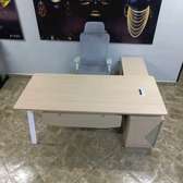 Executive Office Desk with Metallic Stand