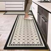 Black & beige rubber  bottom antislip kitchen mats