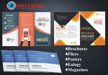 Brochures, Fliers, Posters, Eulogy, Magazines