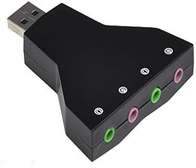Dual Virtual 7.1 Channel USB 2.0 Audio Adapter Double