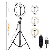 Meters Tripod Stand With Ring Light And Mobile Phone Holder