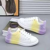 Cross Women's fashion Shoes White/Yellow Sneakers