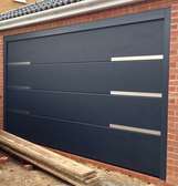 modern heavy steel sliding gate with  pedestrian walk