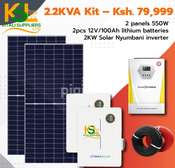 2.2KVA Kit with 550W Panels & Lithium Batteries