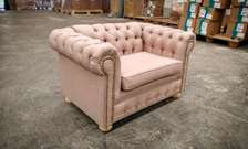Rolled arms single seater Chester tufted sofa