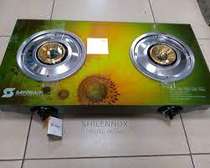 Sayona Durable Two Burner Gas Cooker With Strong Glass Top