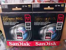Sandisk Extreme PRO 64GB SDXC Class 10 UHS-I U3 V30 200MB/s
