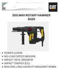 CAT DX25 1100W 40mm SDS Max Rotary Hammer