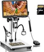 7" LCD Digital Microscope 1200X, 1080P, 12MP, 32GB