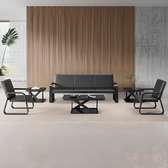 Office Sofas: Black Leather Office Lounge Sofa