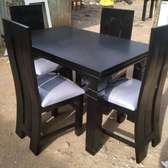 4-Seater Black Elegant Dining Table
