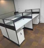 Modern 4 Person Wood Office Desk