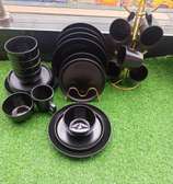 24 pcs black dinner set