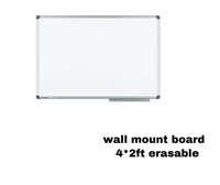 wall mounted whiteboard 4*2fts