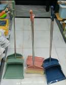 Standing dust broom with dust pan
