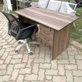 Wooden computer table and seat
