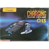 T-WOLF Q13 Wireless Rechargeable Black Gaming Mouse