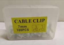 7mm White Nail Cable Clip