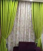 Green linen curtains