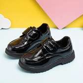 Boys Girls Black Leather School Shoes Kids' Oxford Loafers