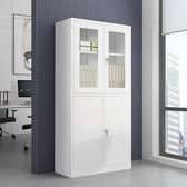 Half-Glass Double Door Metallic Cabinet