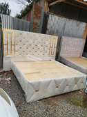 6 by 6 cream white bed