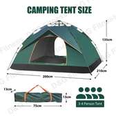 3-4 people automatic pop up tent