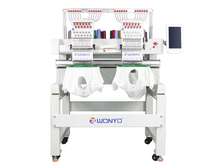2Head Flat Clothing Embroidery Customize Garments Machine