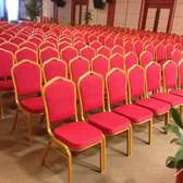 Heavy Duty Stackable Conference Chairs with Gold Frame