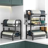Carbon Steel Dish Rack with Cutlery Holder & Chop Board