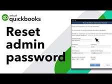 Reset QuickBooks admin password