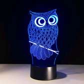 3D night owl acrylic light